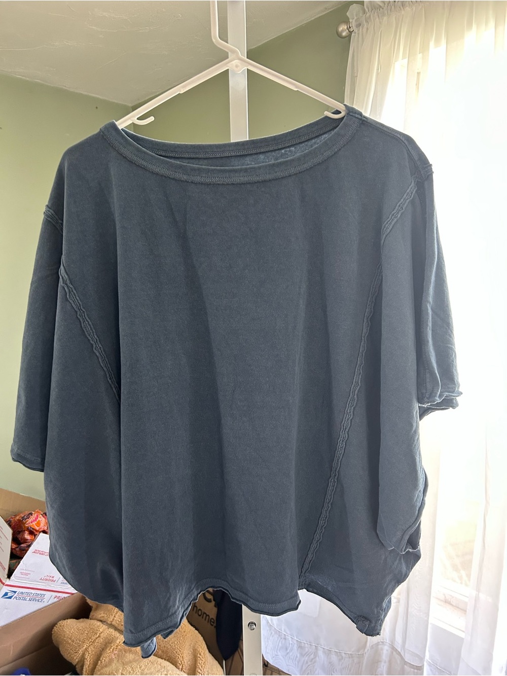 We The Free Slate Blue  Short Sleeve Oversized Tee